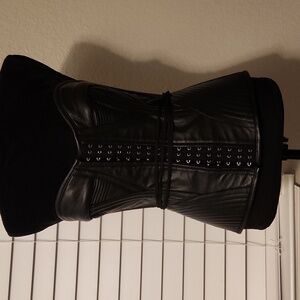 Leather Lace Up Corset Bustier